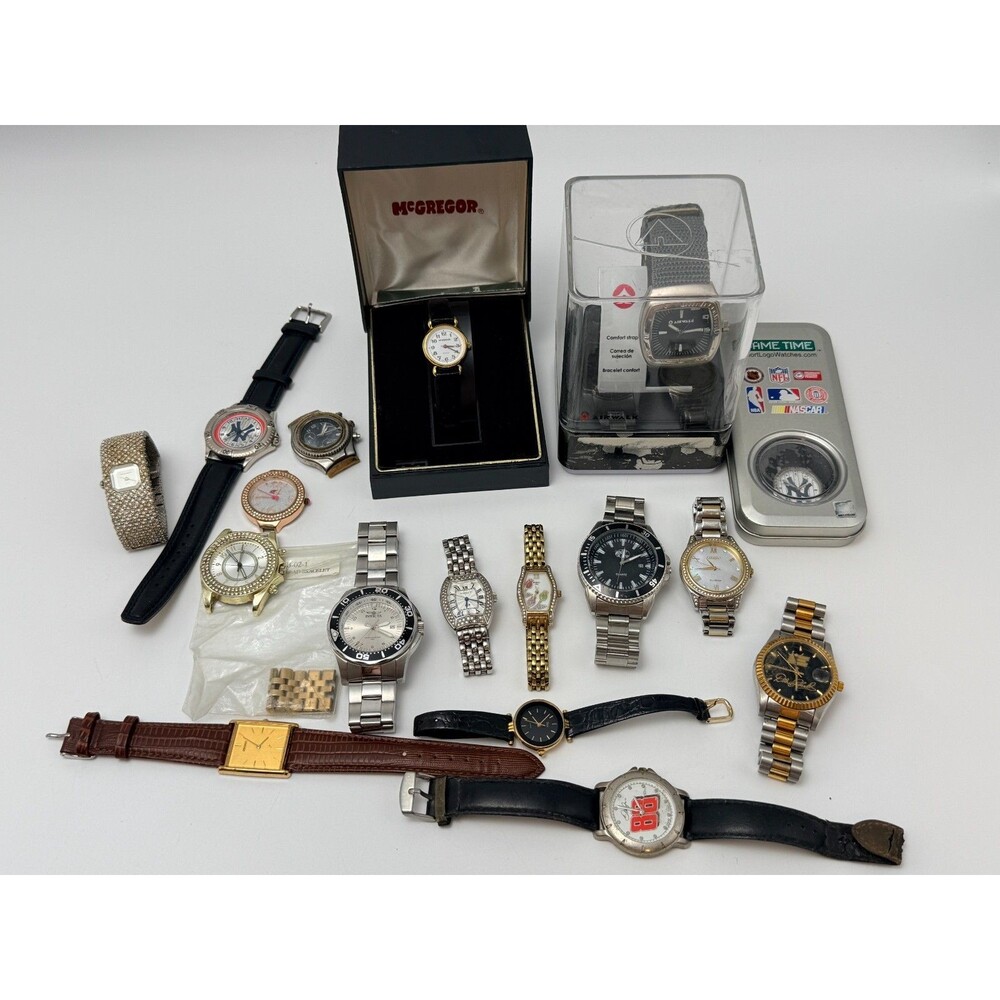 Estate Watch Lot Untested Invicta McGregor Airwalk Yankees Parts Repair